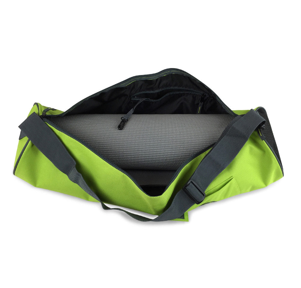 Yoga Mat Bag with Mesh Bottom for Air Flow (Lime) - two Ogres