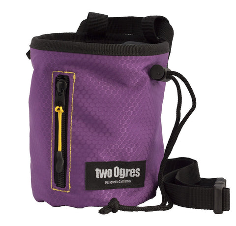 two ogres basique v2 climbing chalk bag - purple